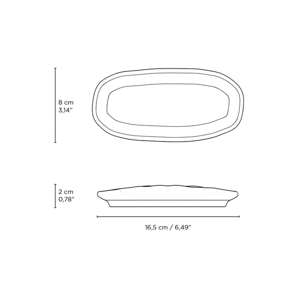 Porto Brasil METALLICA SHALLOW OVAL PR ORGANIC STONEWARE dia. 6.5x3.15"  SKU: '15214109301
