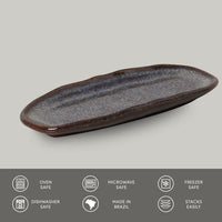 Porto Brasil TITANIUM SHALLOW OVAL PR ORGANIC STONEWARE dia. 6.5x3.15"  SKU: '15214109401