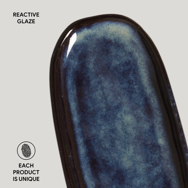 Porto Brasil DENIM SHALLOW OVAL PR ORGANIC STONEWARE dia. 6.5x3.15"  SKU: '15214113001