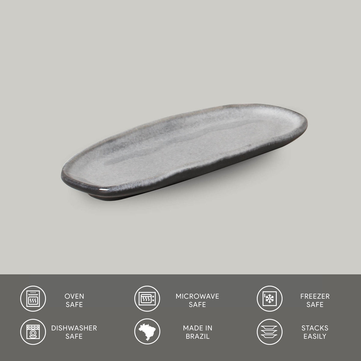 Porto Brasil DUST SHALLOW OVAL PR ORGANIC STONEWARE dia. 6.5x3.15"  SKU: '15214115801