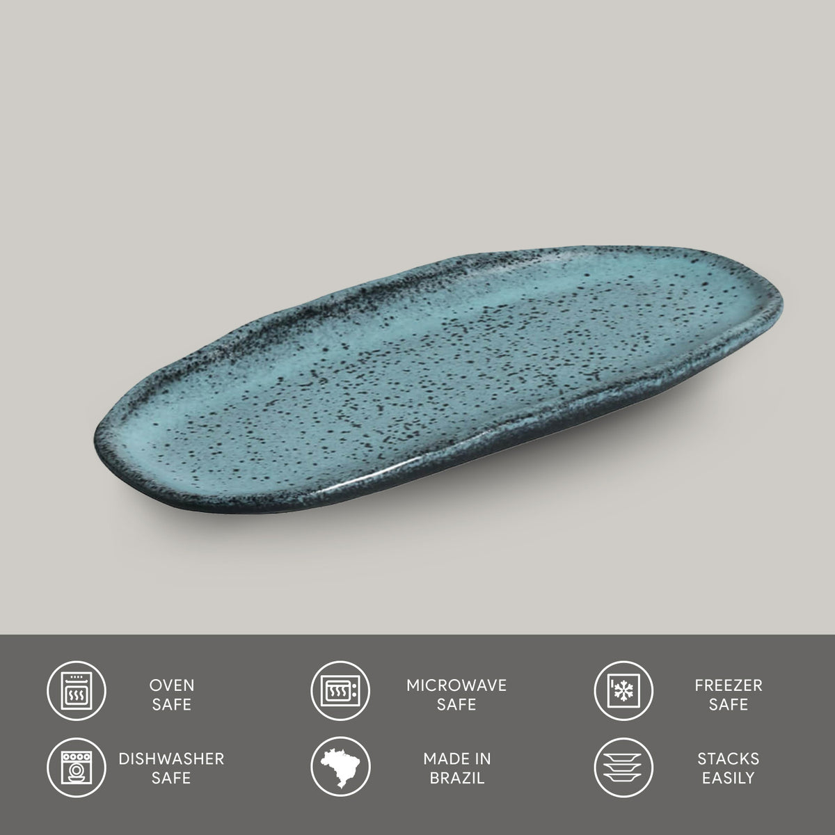 Porto Brasil NIGHT SKY SHALLOW OVAL PR ORGANIC STONEWARE dia. 6.5x3.15"  SKU: '1521477201