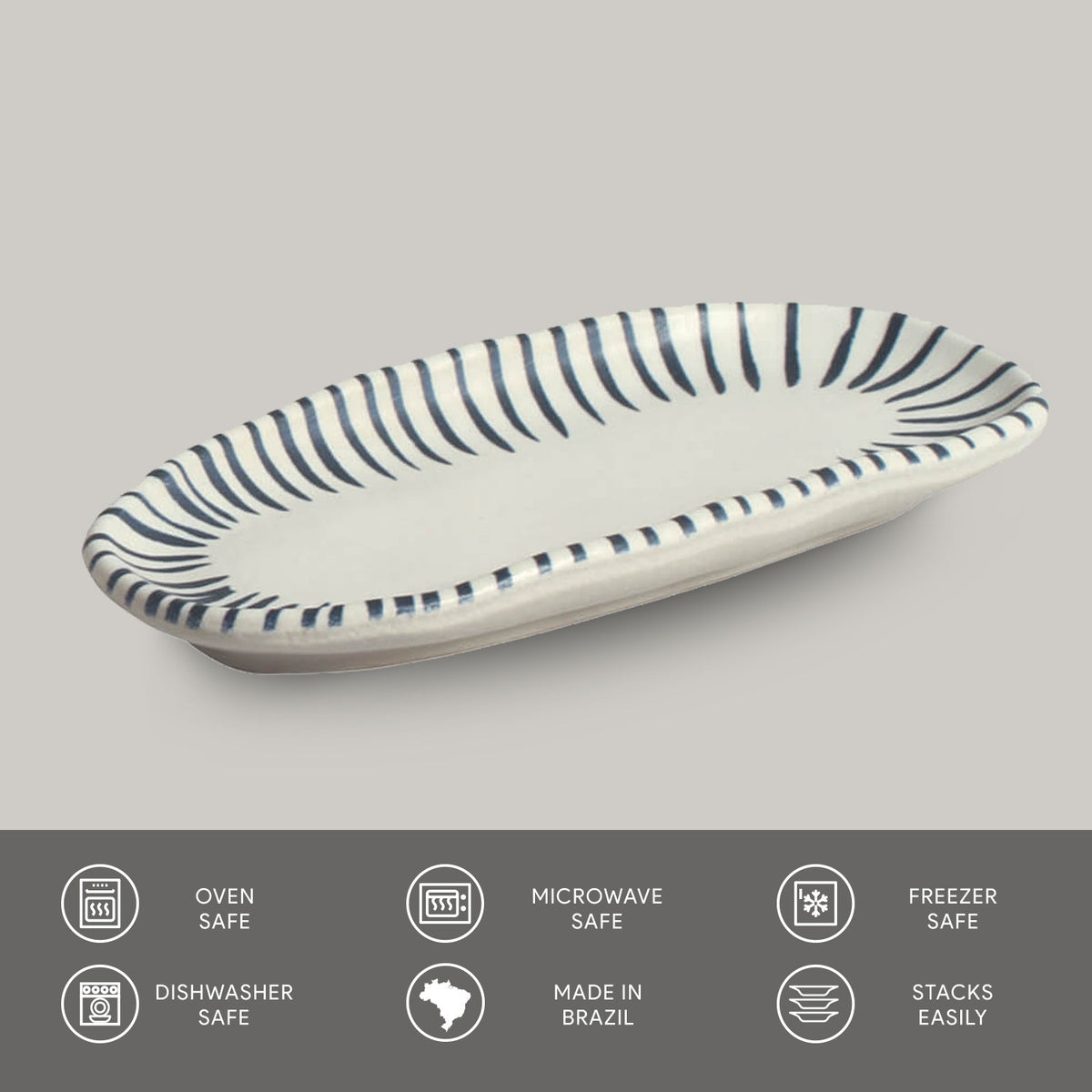 Porto Brasil ELEMENTO SHALLOW OVAL PR ORGANIC STONEWARE dia. 6.5x3.15"  SKU: '1521493101