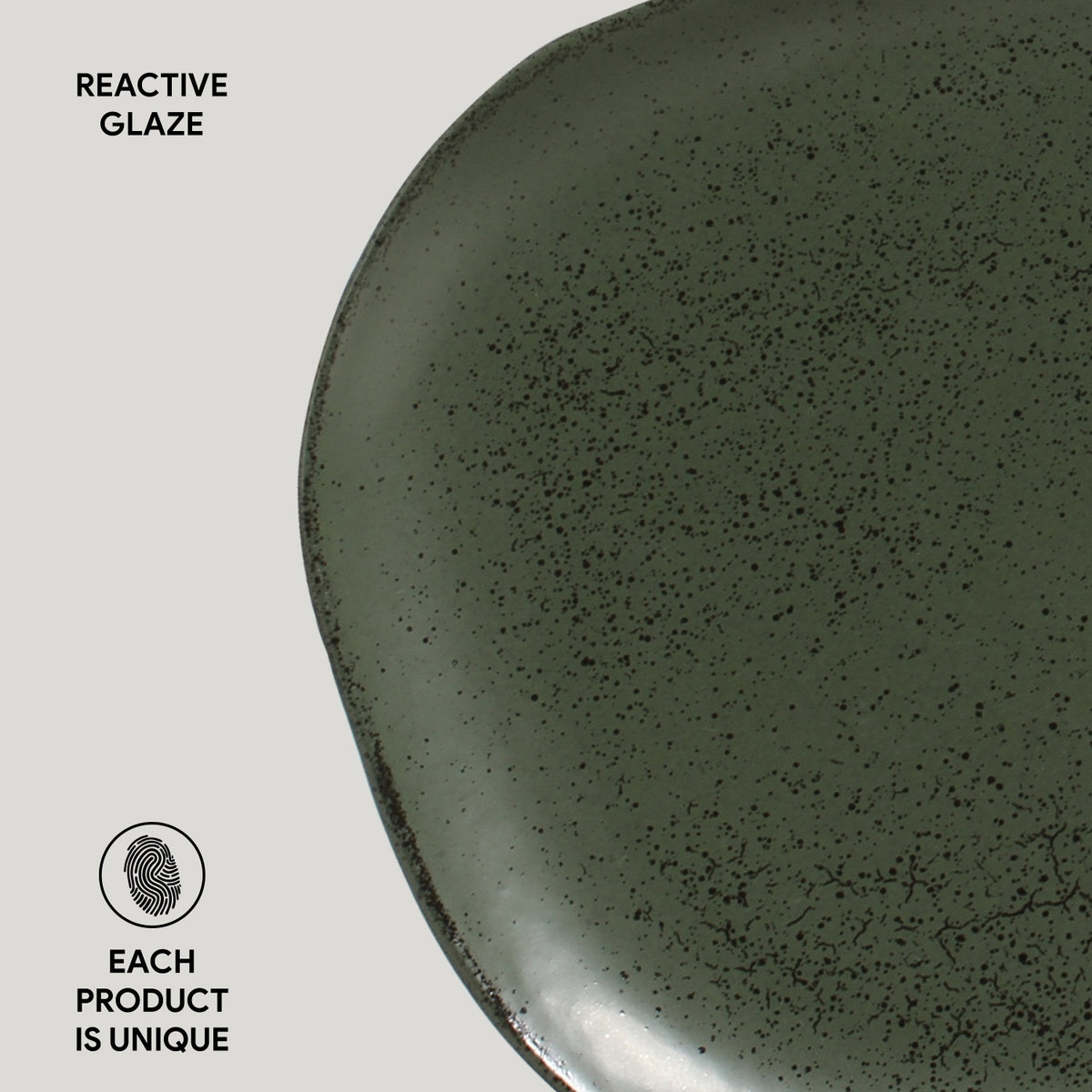 Porto Brasil GREENERY OVAL DINNER PLATE ORGANIC STONEWARE dia. 12.2"  SKU: '15314106501