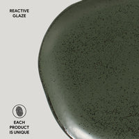 Porto Brasil GREENERY OVAL DINNER PLATE ORGANIC STONEWARE dia. 12.2"  SKU: '15314106501
