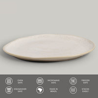 Porto Brasil LATTE OVAL DINNER PLATE ORGANIC STONEWARE dia. 12.2"  SKU: '15314108501