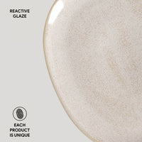 Porto Brasil LATTE OVAL DINNER PLATE ORGANIC STONEWARE dia. 12.2"  SKU: '15314108501