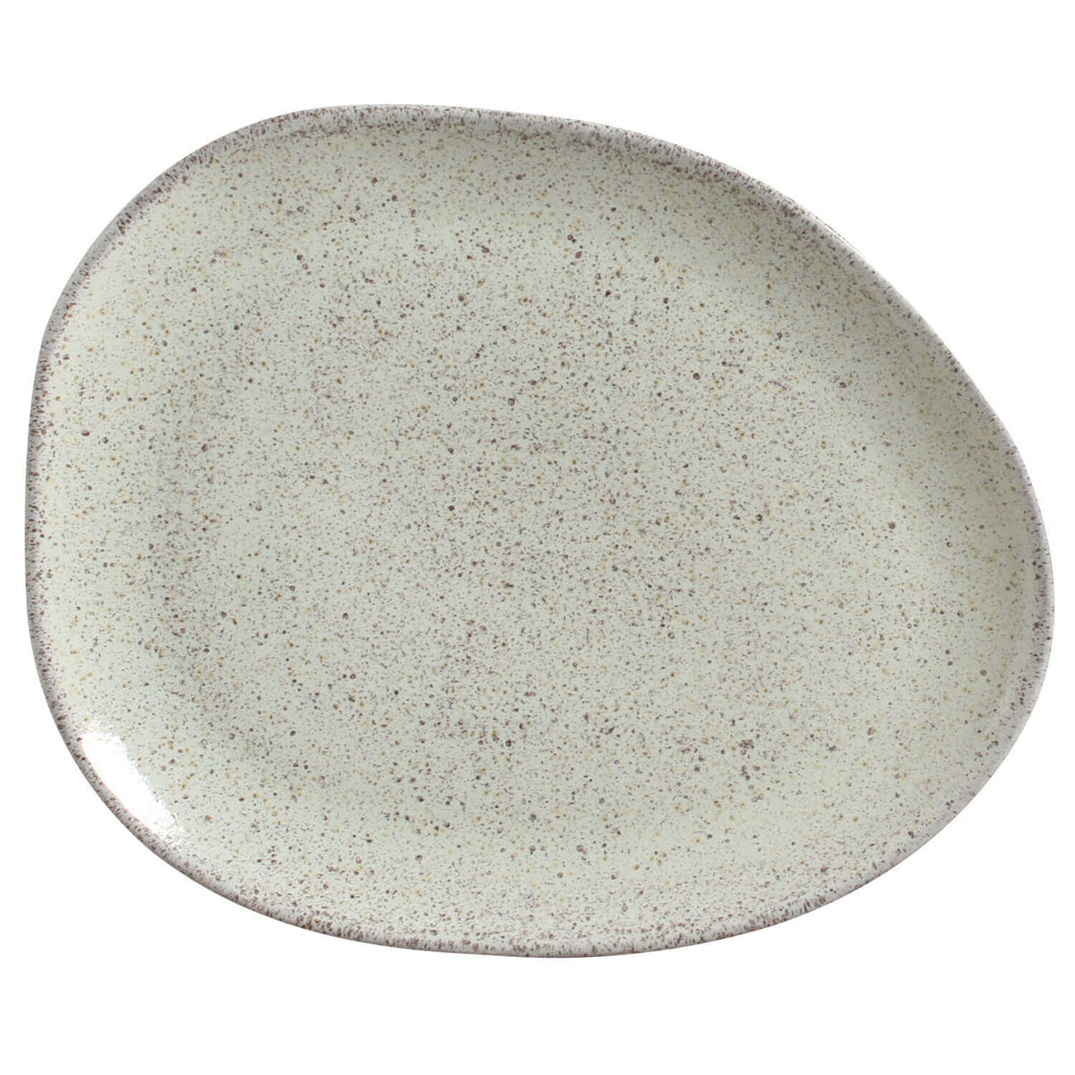 Porto Brasil PISTACHE OVAL DINNER PLATE ORGANIC STONEWARE dia. 12.2"  SKU: '15314108801