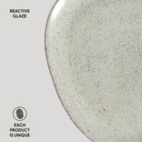 Porto Brasil PISTACHE OVAL DINNER PLATE ORGANIC STONEWARE dia. 12.2"  SKU: '15314108801
