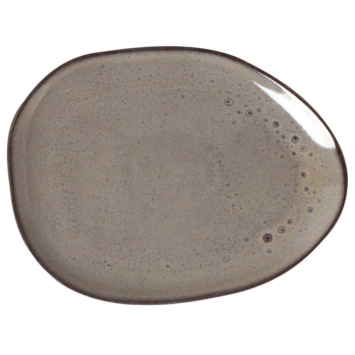 Porto Brasil TOURMALINE OVAL DINNER PLATE ORGANIC STONEWARE dia. 12.2"  SKU: '15314108901