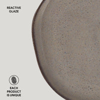 Porto Brasil TOURMALINE OVAL DINNER PLATE ORGANIC STONEWARE dia. 12.2"  SKU: '15314108901