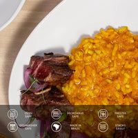 Porto Brasil NEW WHITE OVAL DINNER PLATE ORGANIC STONEWARE dia. 12.2"  SKU: '15314119801