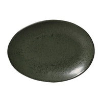 Porto Brasil GREENERY OVAL DESSERT PLATE ORGANIC STONEWARE dia. 8.86"  SKU: '15414106501