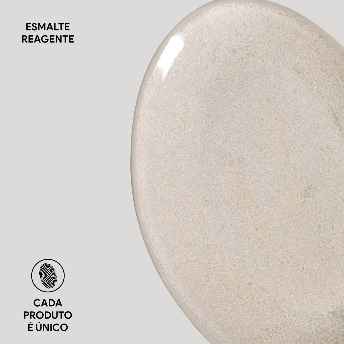 Porto Brasil LATTE OVAL DESSERT PLATE ORGANIC STONEWARE dia. 8.86"  SKU: '15414108501