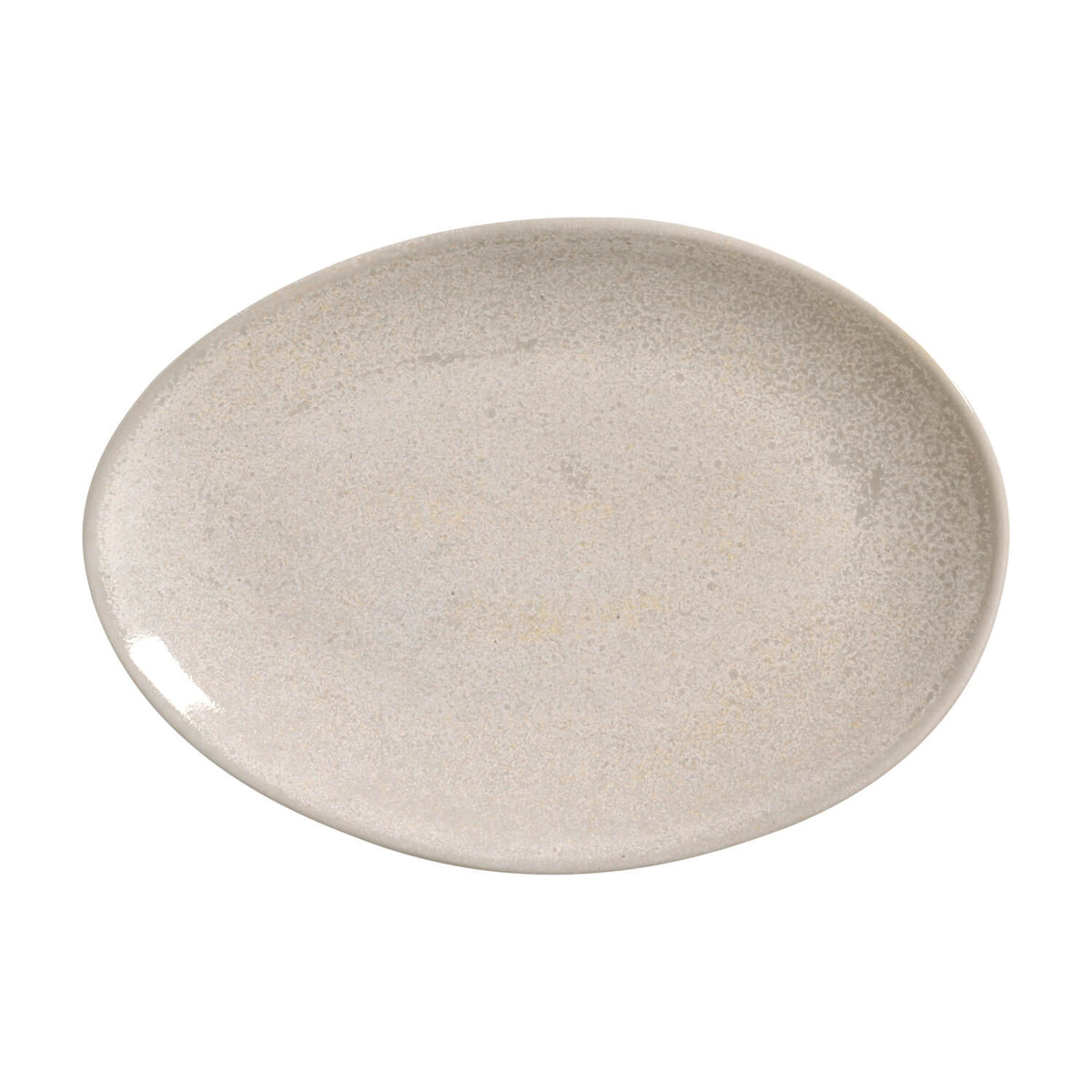Porto Brasil LATTE OVAL DESSERT PLATE ORGANIC STONEWARE dia. 8.86"  SKU: '15414108501