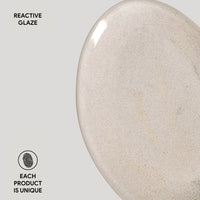 Porto Brasil LATTE OVAL DESSERT PLATE ORGANIC STONEWARE dia. 8.86"  SKU: '15414108501