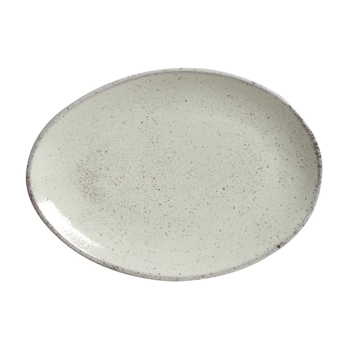 Porto Brasil PISTACHE OVAL DESSERT PLATE ORGANIC STONEWARE dia. 8.86"  SKU: '15414108801