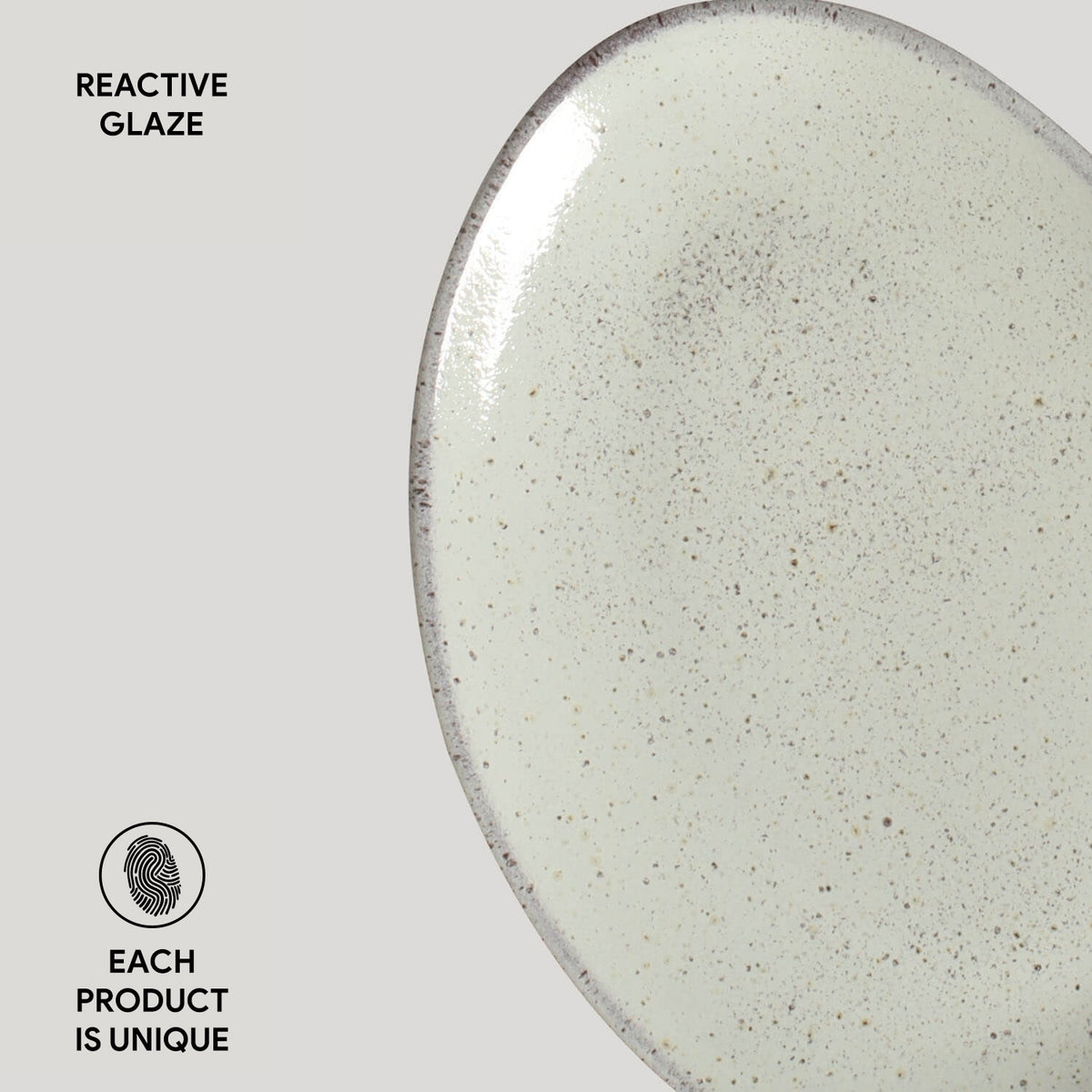 Porto Brasil PISTACHE OVAL DESSERT PLATE ORGANIC STONEWARE dia. 8.86"  SKU: '15414108801
