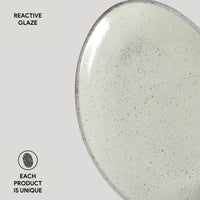 Porto Brasil PISTACHE OVAL DESSERT PLATE ORGANIC STONEWARE dia. 8.86"  SKU: '15414108801