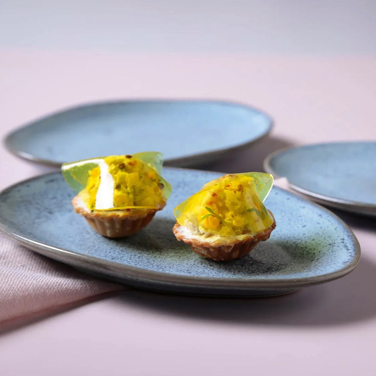 Porto Brasil BREEZE OVAL DESSERT PLATE ORGANIC STONEWARE dia. 8.86"  SKU: '15414109001