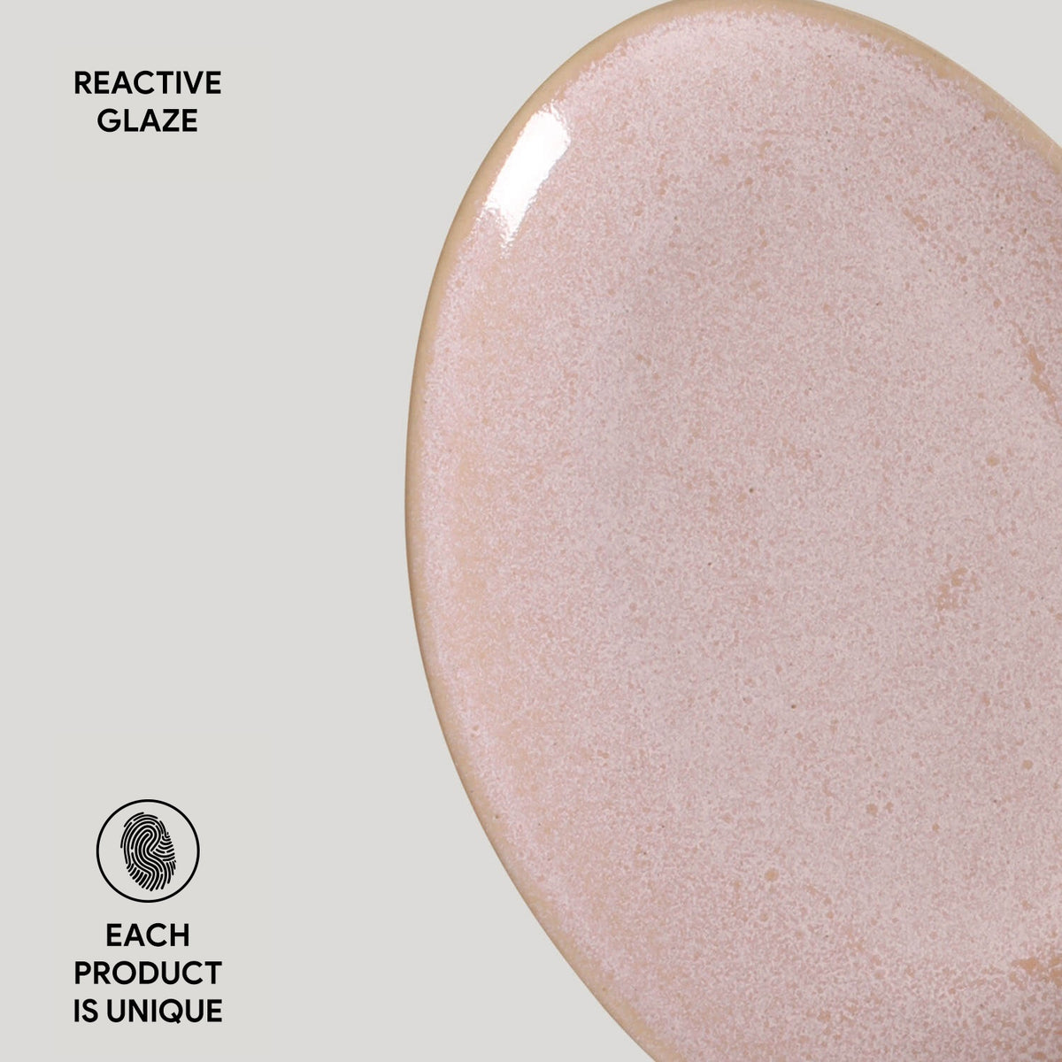 Porto Brasil LITCHI OVAL DESSERT PLATE ORGANIC STONEWARE dia. 8.86"  SKU: '15414109201