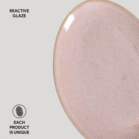 Porto Brasil LITCHI OVAL DESSERT PLATE ORGANIC STONEWARE dia. 8.86"  SKU: '15414109201