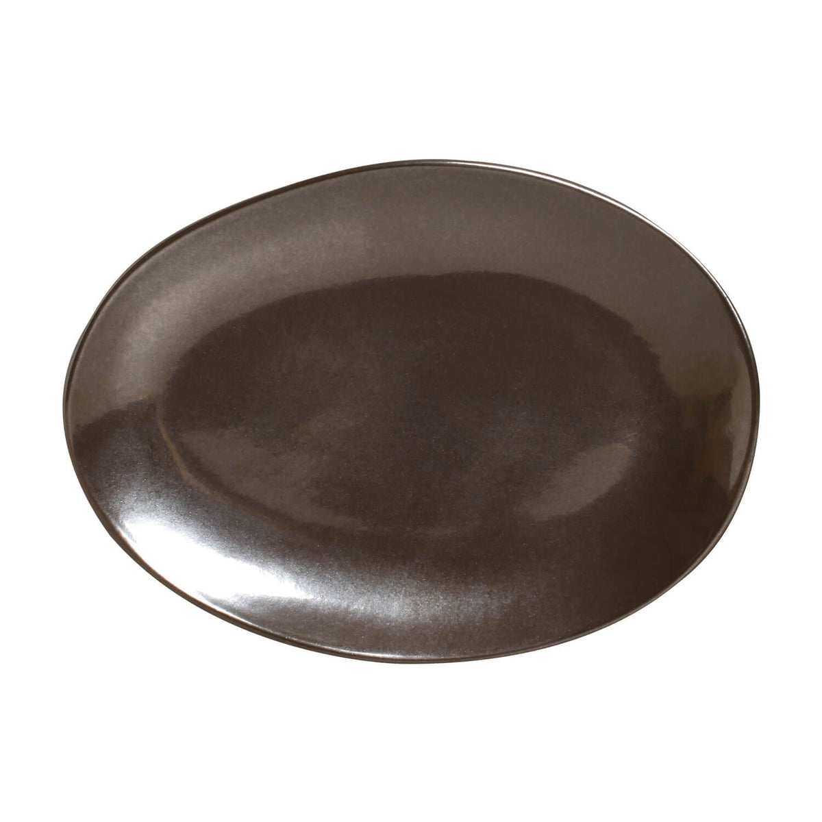 Porto Brasil METALLICA OVAL DESSERT PLATE ORGANIC STONEWARE dia. 8.86"  SKU: '15414109301