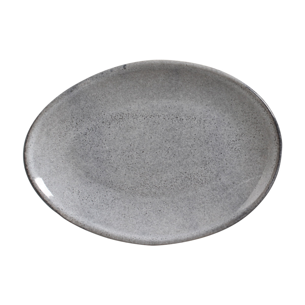 Porto Brasil DUST OVAL DESSERT PLATE ORGANIC STONEWARE dia. 8.86"  SKU: '15414115801