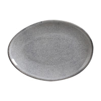 Porto Brasil DUST OVAL DESSERT PLATE ORGANIC STONEWARE dia. 8.86"  SKU: '15414115801
