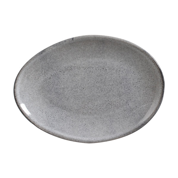 Porto Brasil DUST OVAL DESSERT PLATE ORGANIC STONEWARE dia. 8.86"  SKU: '15414115801