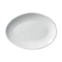 Porto Brasil NEW WHITE OVAL DESSERT PLATE ORGANIC STONEWARE dia. 8.86"  SKU: '15414119801