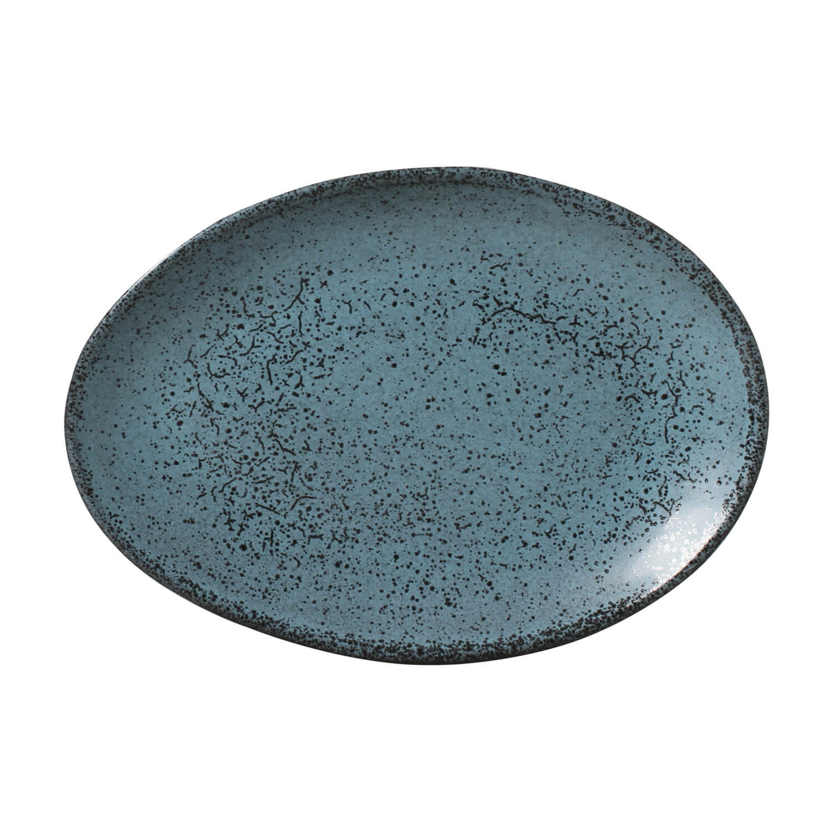 Porto Brasil NIGHT SKY OVAL DESSERT PLATE ORGANIC STONEWARE dia. 8.86"  SKU: '1541477201
