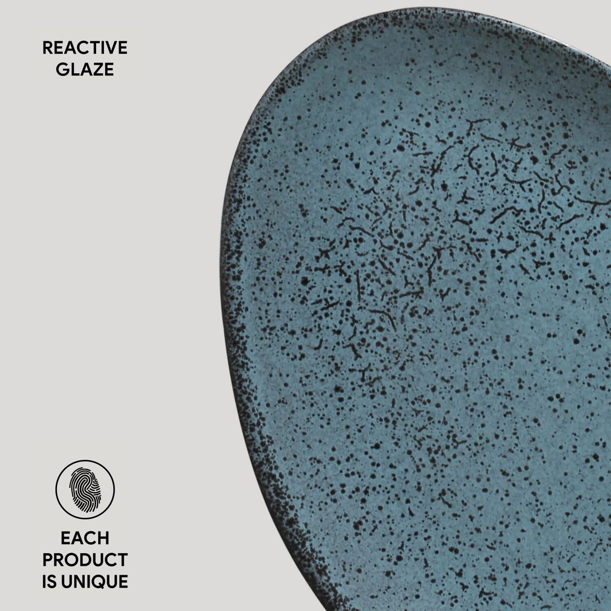 Porto Brasil NIGHT SKY OVAL DESSERT PLATE ORGANIC STONEWARE dia. 8.86"  SKU: '1541477201