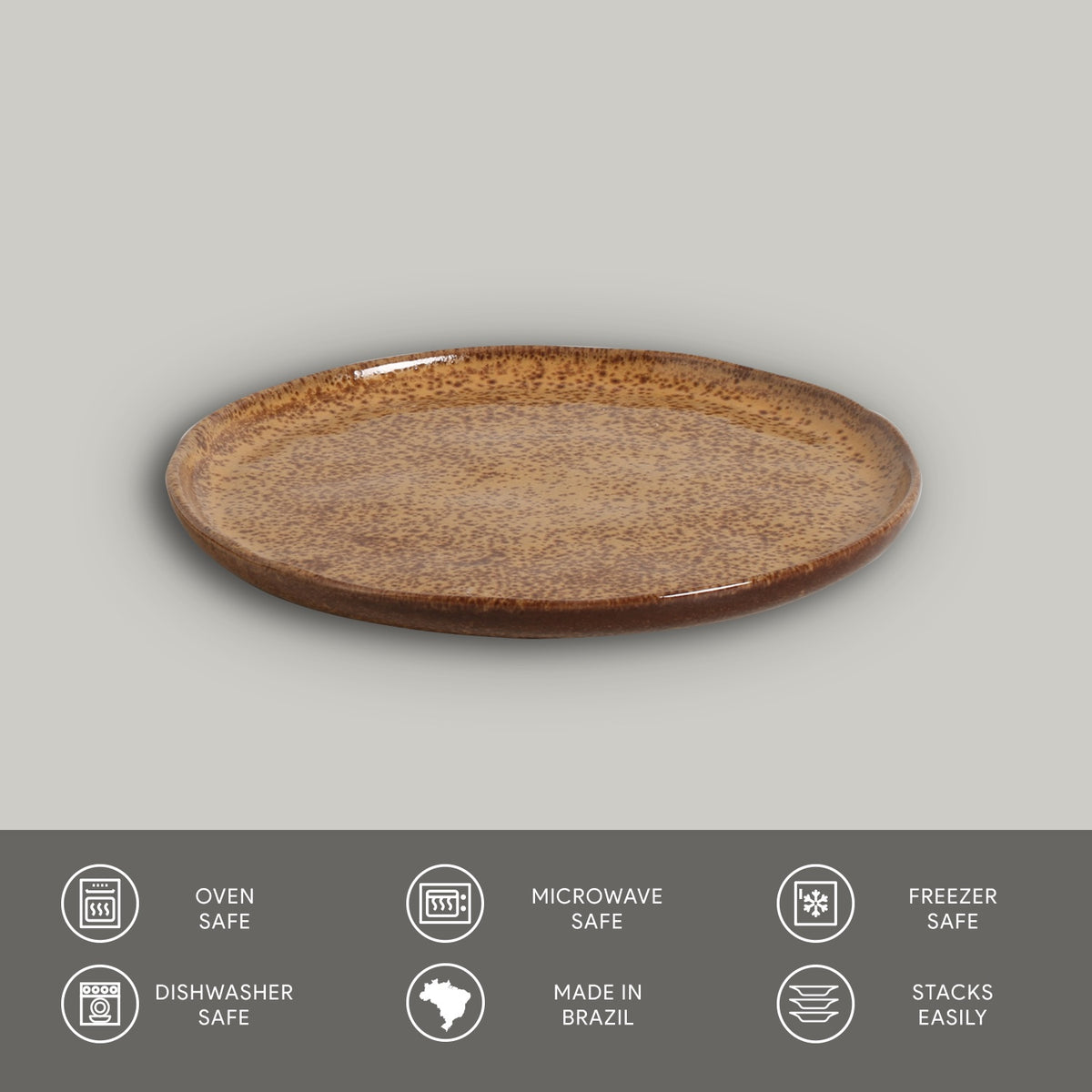 Porto Brasil DIJON BREAD PLATE STONEWARE dia. 6.1x0.63"  SKU: '15931105801