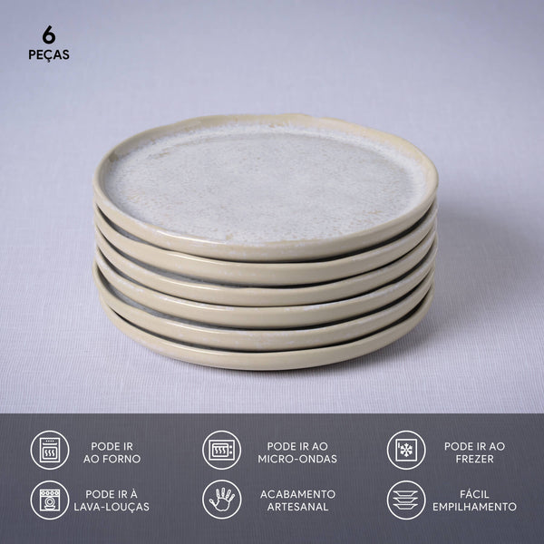 Porto Brasil LATTE BREAD PLATE STONEWARE dia. 6.1x0.63"  SKU: '15931108501