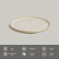 Porto Brasil LATTE BREAD PLATE STONEWARE dia. 6.1x0.63"  SKU: '15931108501