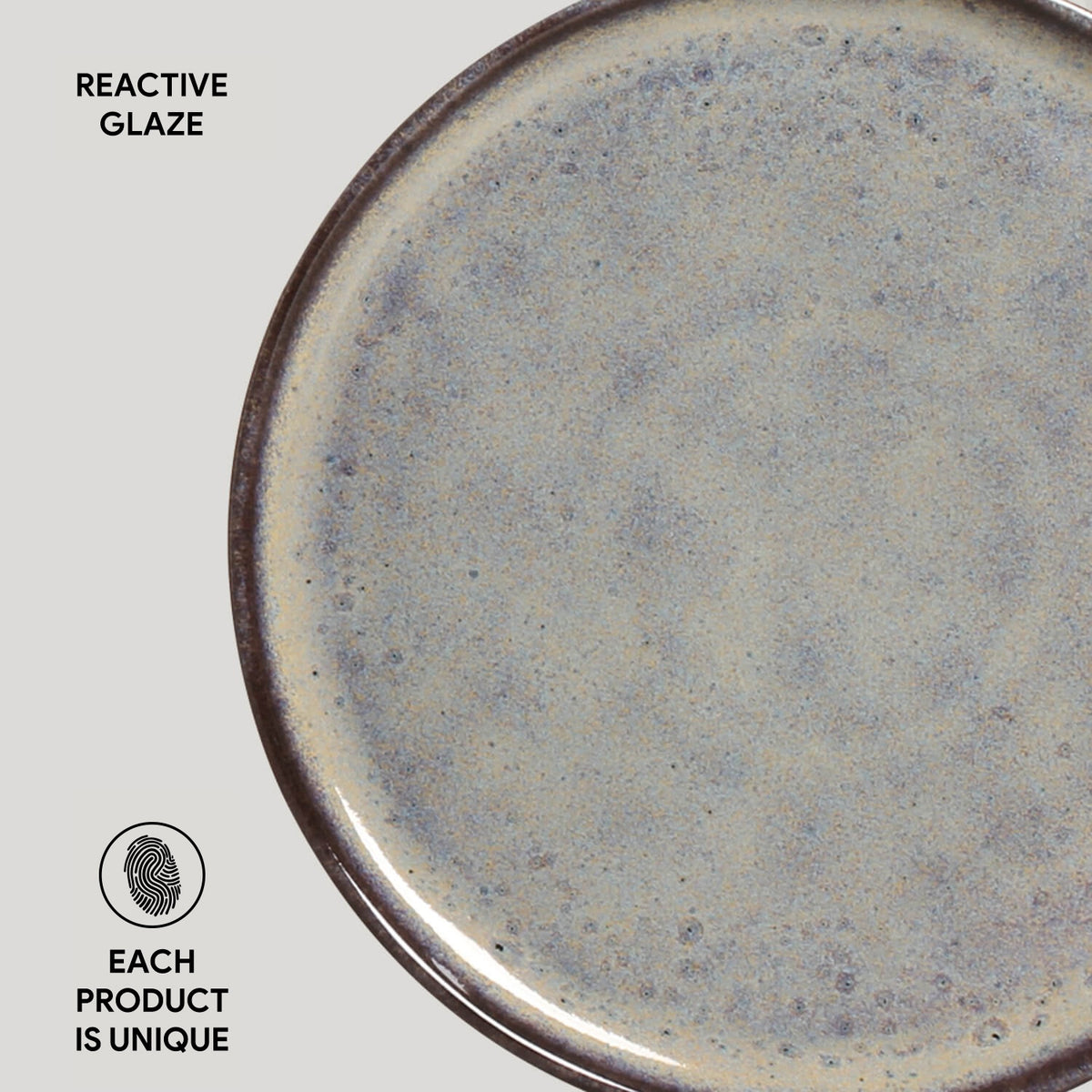 Porto Brasil TOURMALINE BREAD PLATE STONEWARE dia. 6.1x0.63"  SKU: '15931108901