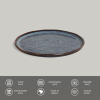 Porto Brasil TITANIUM BREAD PLATE STONEWARE dia. 6.1x0.63"  SKU: '15931109401