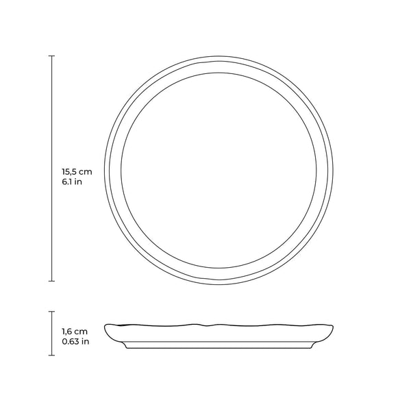 Porto Brasil DENIM BREAD PLATE STONEWARE dia. 15.5x1.6CM  SKU: '15931113001