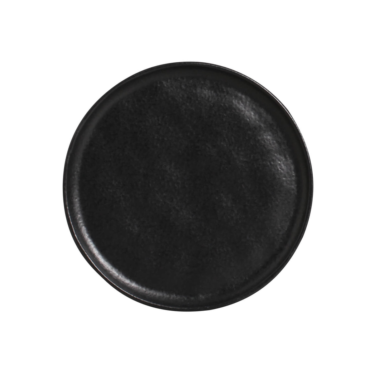 Porto Brasil MATTE BLACK BREAD PLATE STONEWARE dia. 6.1x0.63"  SKU: '1593173901