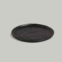 Porto Brasil MATTE BLACK BREAD PLATE STONEWARE dia. 6.1x0.63"  SKU: '1593173901