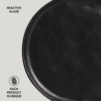 Porto Brasil MATTE BLACK BREAD PLATE STONEWARE dia. 6.1x0.63"  SKU: '1593173901