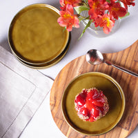 Porto Brasil AMBER BREAD PLATE STONEWARE dia. 6.1x0.63"  SKU: '1593177101