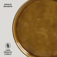 Porto Brasil AMBER BREAD PLATE STONEWARE dia. 6.1x0.63"  SKU: '1593177101