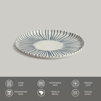 Porto Brasil ELEMENTO BREAD PLATE STONEWARE dia. 6.1x0.63"  SKU: '1593193101