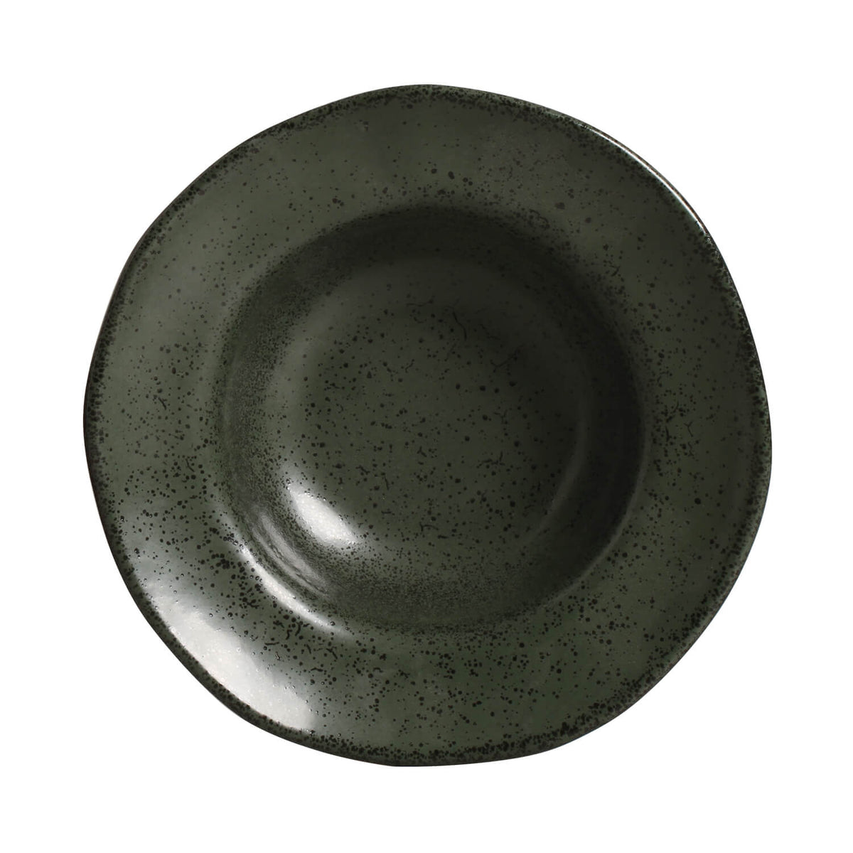 Porto Brasil GREENERY DEEP RIM PLATE  STONEWARE dia. 7.48x2.17"  SKU: '16014106501