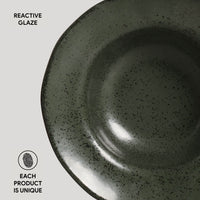 Porto Brasil GREENERY DEEP RIM PLATE  STONEWARE dia. 7.48x2.17"  SKU: '16014106501