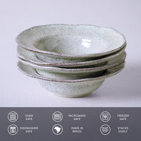 Porto Brasil PISTACHE DEEP RIM PLATE  STONEWARE dia. 7.48x2.17"  SKU: '16014108801