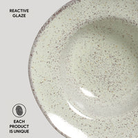 Porto Brasil PISTACHE DEEP RIM PLATE  STONEWARE dia. 7.48x2.17"  SKU: '16014108801