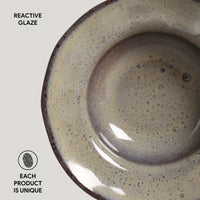 Porto Brasil TOURMALINE DEEP RIM PLATE  STONEWARE dia. 7.48x2.17"  SKU: '16014108901