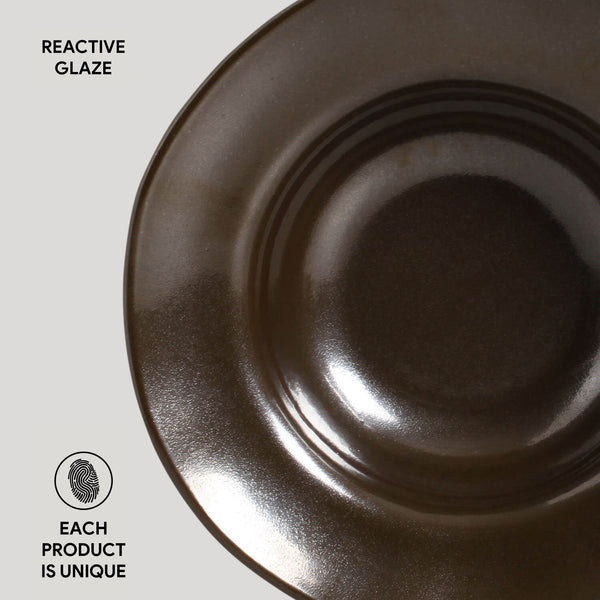 Porto Brasil METALLICA DEEP RIM PLATE  STONEWARE dia. 7.48x2.17"  SKU: '16014109301